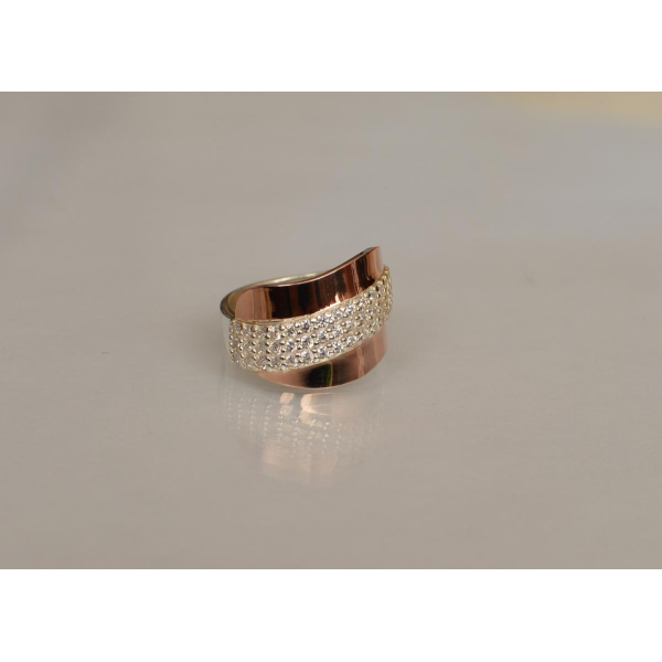 Срібна каблучка з золотими накладками (131к)