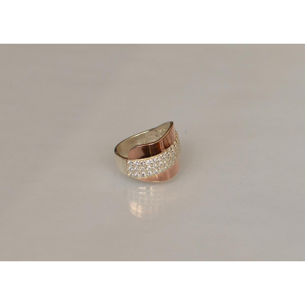 Срібна каблучка з золотими накладками (131к)