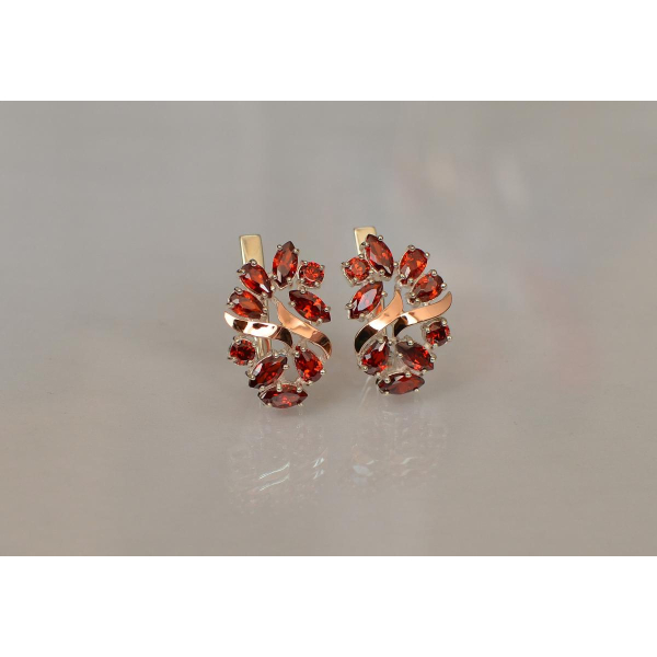 Серебряные серьги с золотыми накладками (133с)