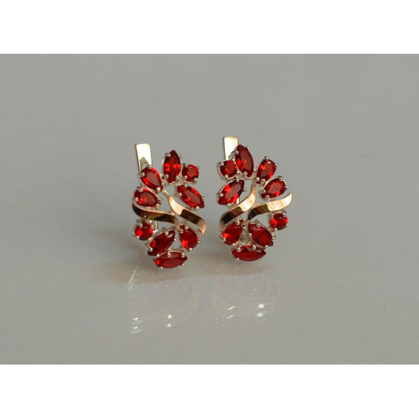 Серебряные серьги с золотыми накладками (133с)