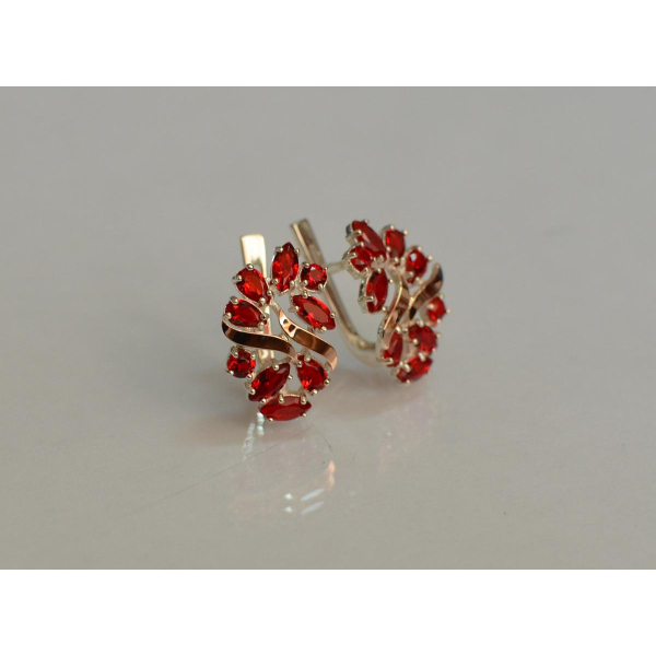 Серебряные серьги с золотыми накладками (133с)