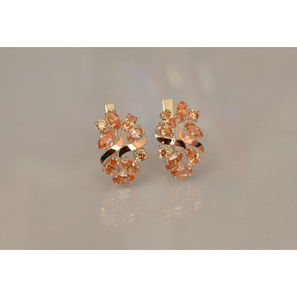 Серебряные серьги с золотыми накладками (133с)