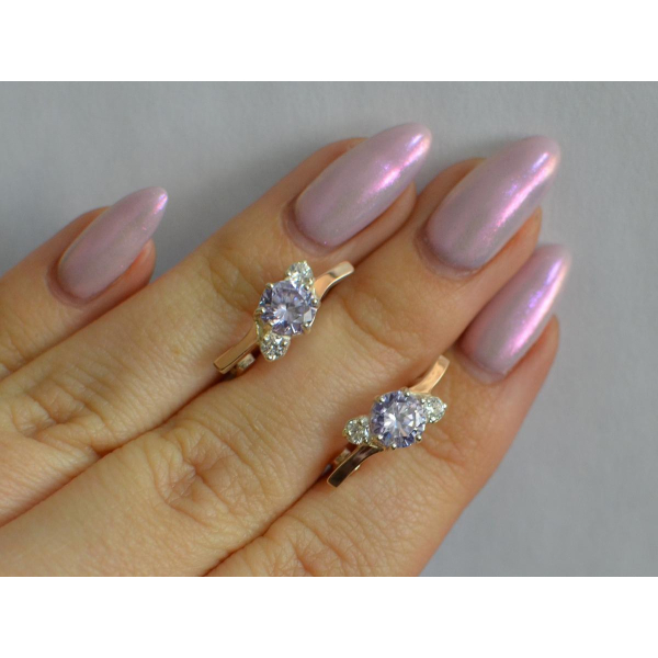 Серебряные серьги с золотыми вставками (134с)