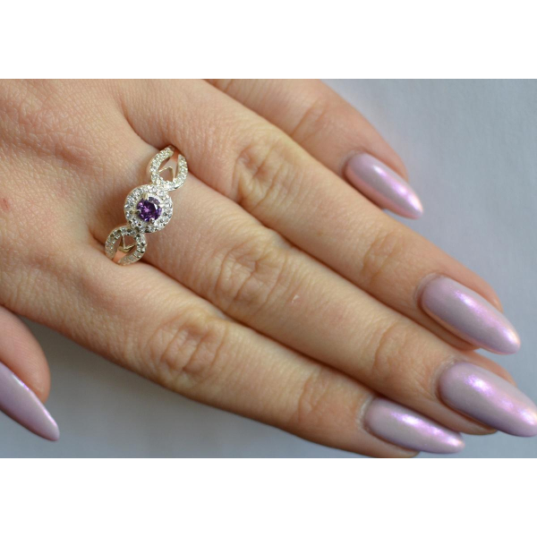 Серебряное кольцо с золотыми пластинами (135к)