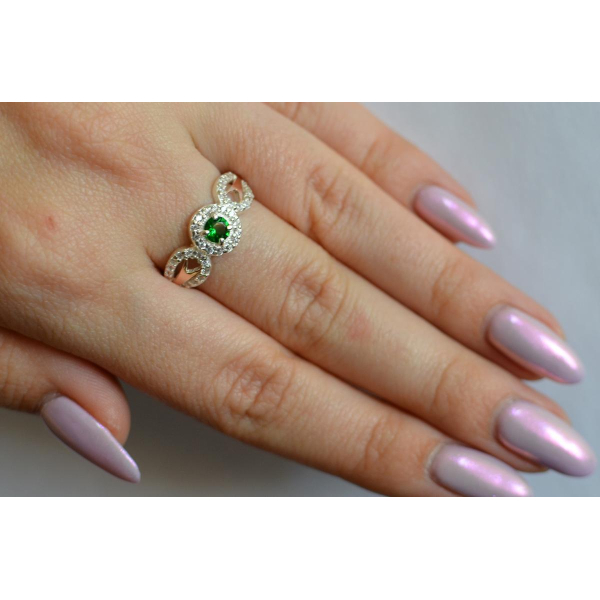 Серебряное кольцо с золотыми пластинами (135к)