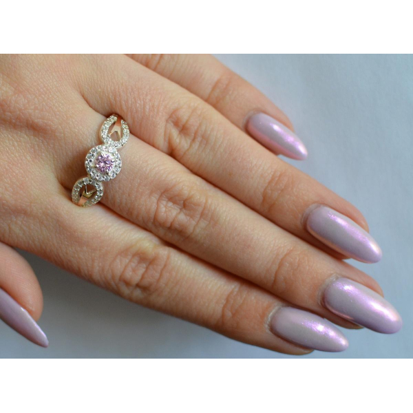 Серебряное кольцо с золотыми пластинами (135к)