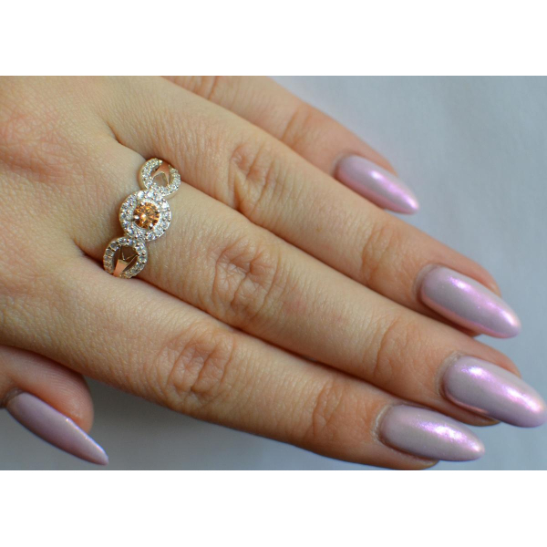 Серебряное кольцо с золотыми пластинами (135к)