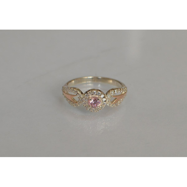 Серебряное кольцо с золотыми пластинами (135к)