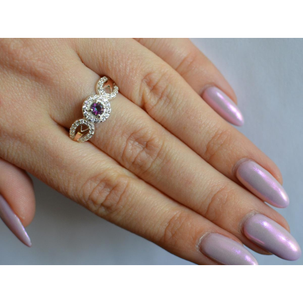 Серебряное кольцо с золотыми пластинами (135к)