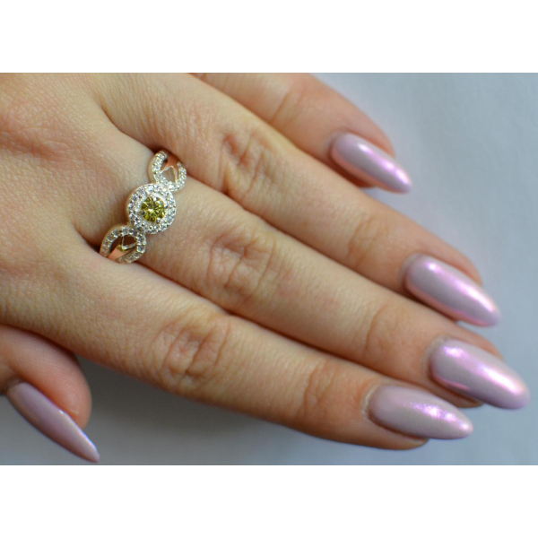 Серебряное кольцо с золотыми пластинами (135к)