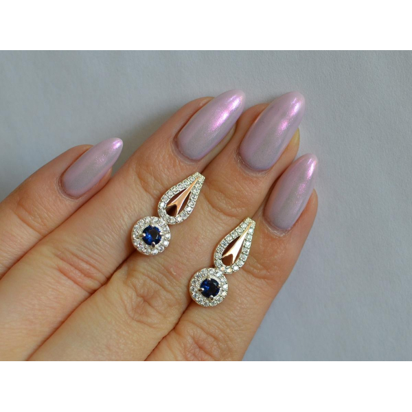 Серебряные серьги с золотыми пластинами (135с)