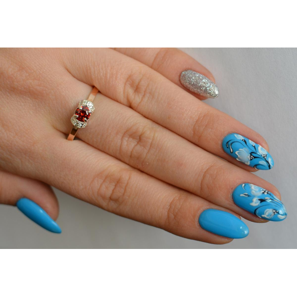 Срібна каблучка з золотом (137к)