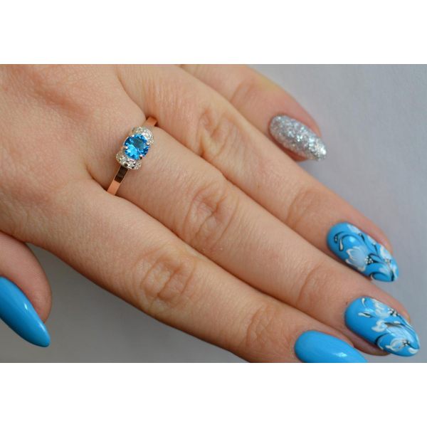 Срібна каблучка з золотом (137к)