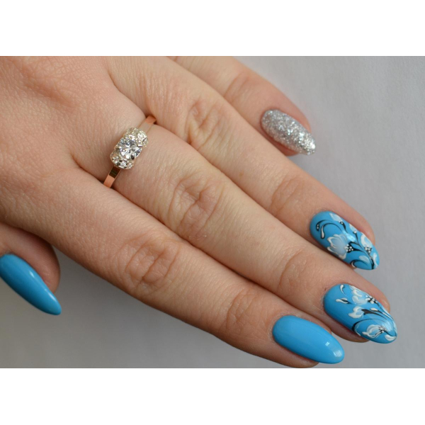 Срібна каблучка з золотом (137к)