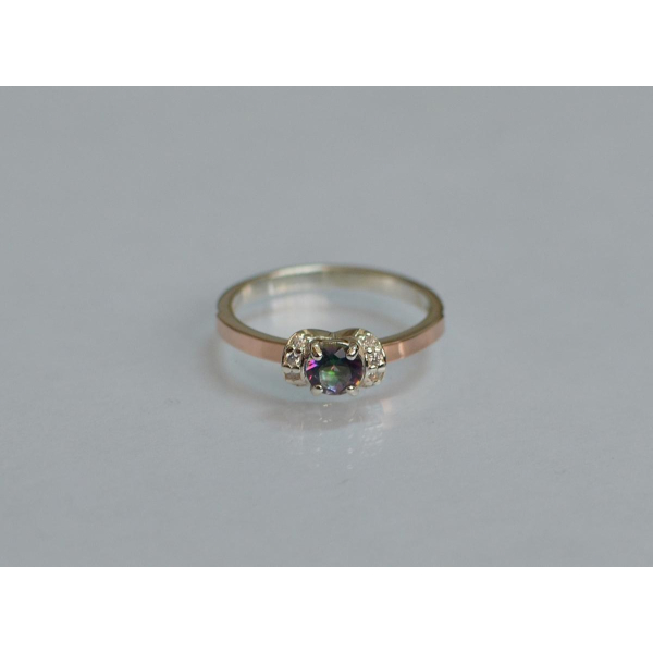 Срібна каблучка з золотом (137к)