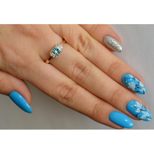 Срібна каблучка з золотом (137к)