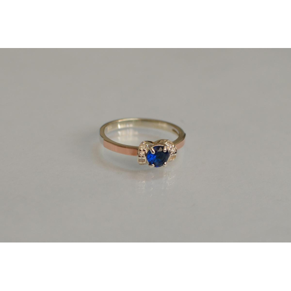 Срібна каблучка з золотом (137к)