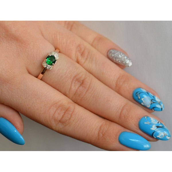 Срібна каблучка з золотом (137к)