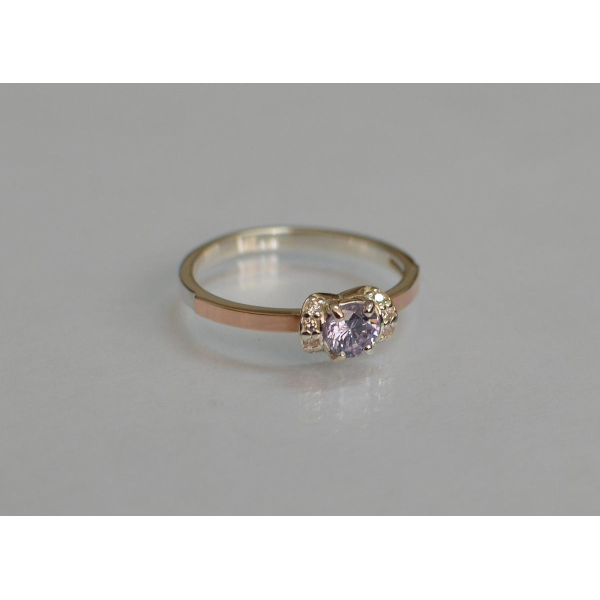 Срібна каблучка з золотом (137к)