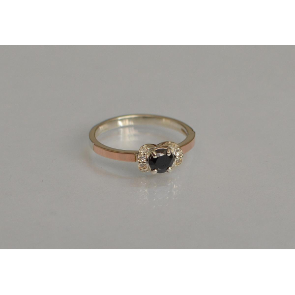 Срібна каблучка з золотом (137к)