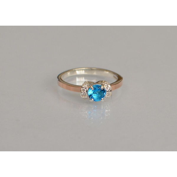 Срібна каблучка з золотом (137к)