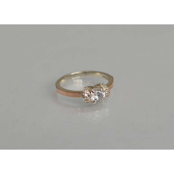 Срібна каблучка з золотом (137к)