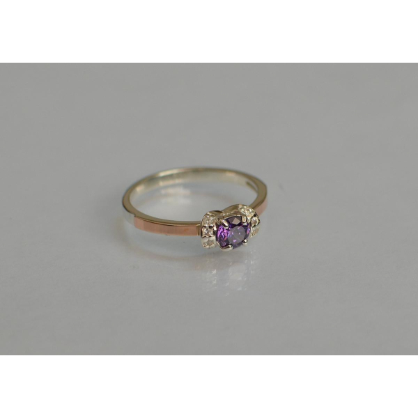 Срібна каблучка з золотом (137к)