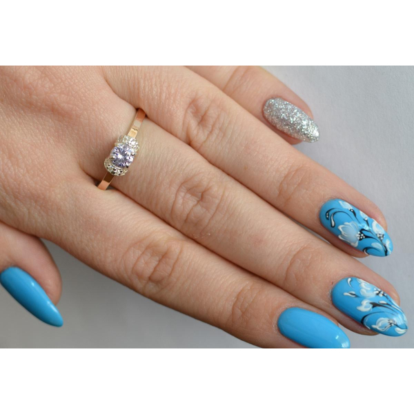 Срібна каблучка з золотом (137к)