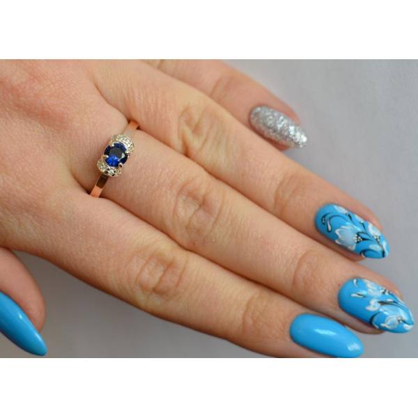 Срібна каблучка з золотом (137к)