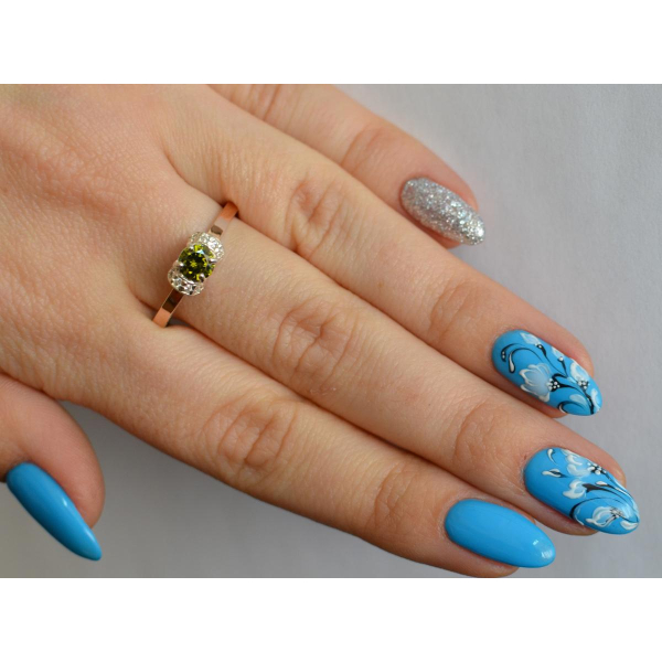 Срібна каблучка з золотом (137к)