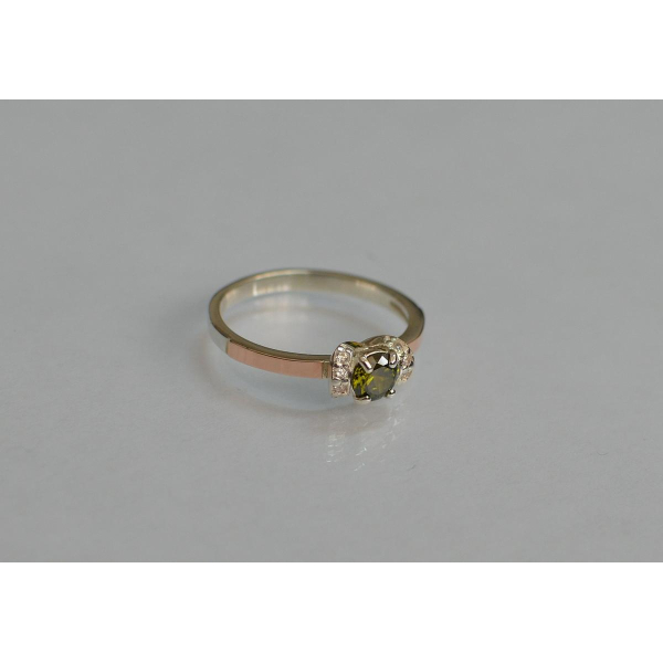 Срібна каблучка з золотом (137к)