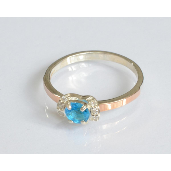 Срібна каблучка з золотом (137к)