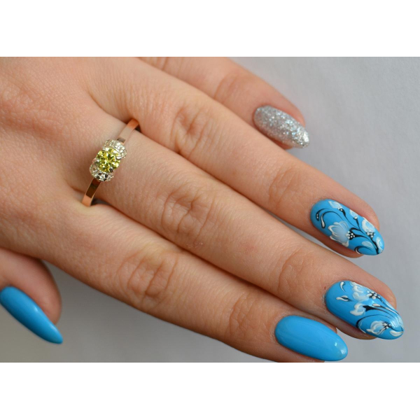 Срібна каблучка з золотом (137к)