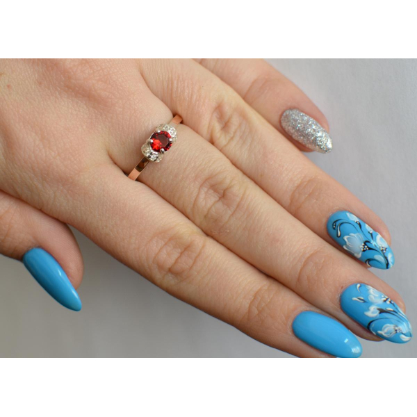 Срібна каблучка з золотом (137к)