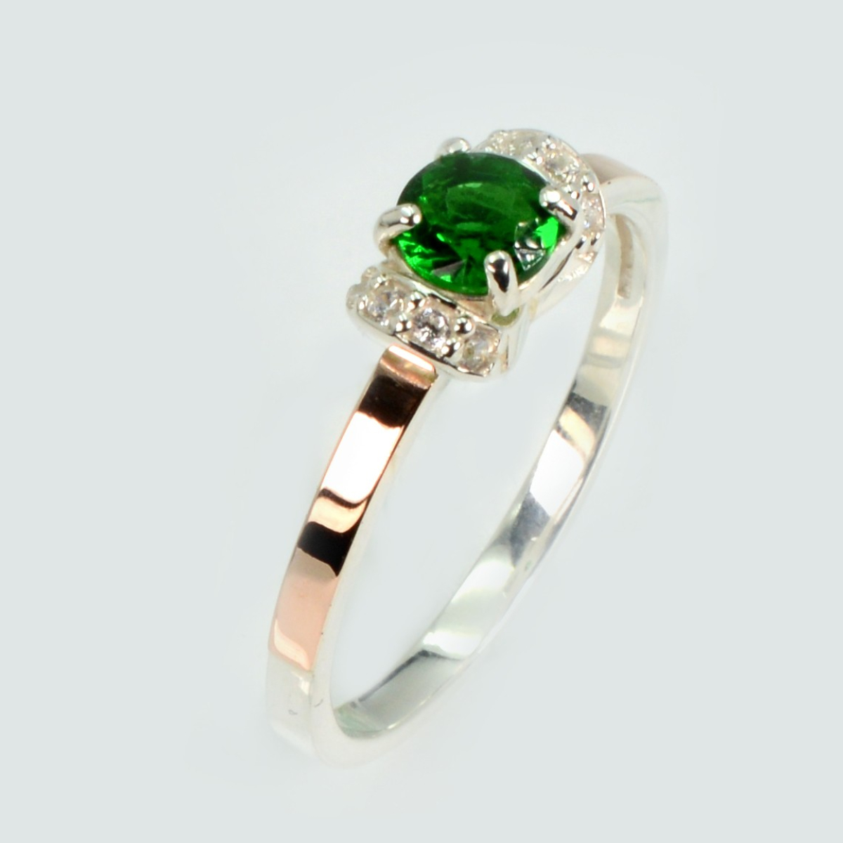 Срібна каблучка з золотом (137к)