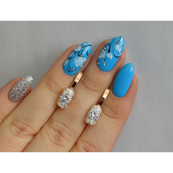 Срібні сережки з золотом (137с)