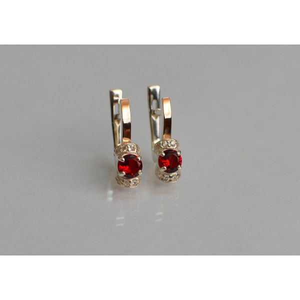 Срібні сережки з золотом (137с)