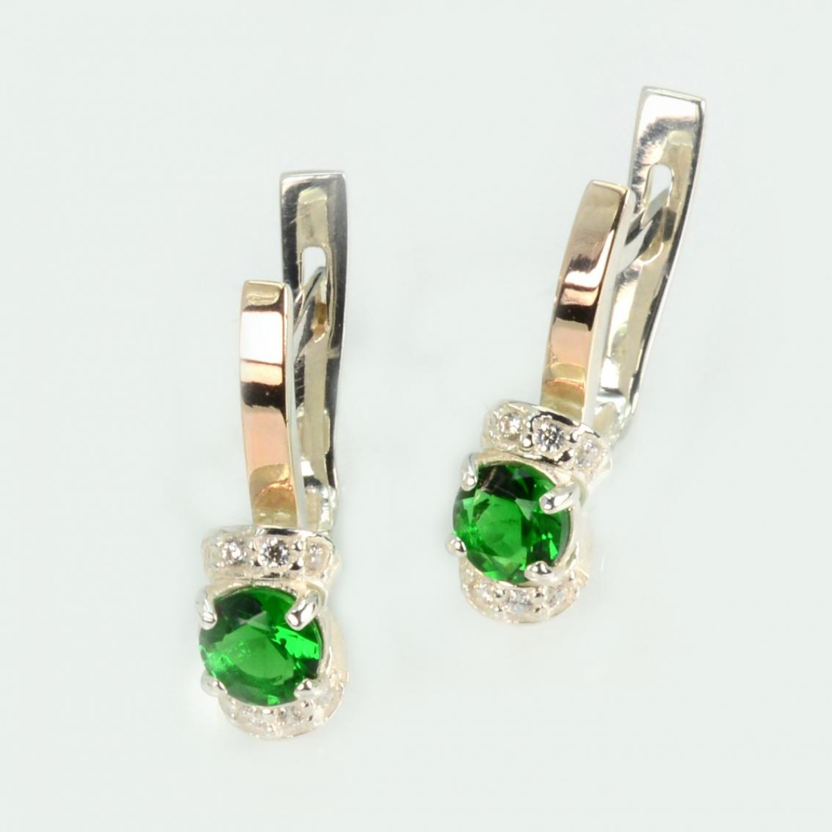 Срібні сережки з золотом (137с)