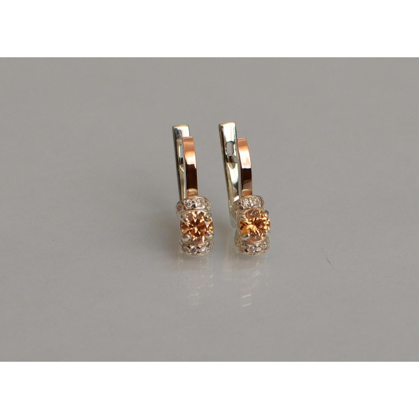 Срібні сережки з золотом (137с)