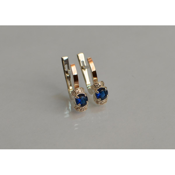 Срібні сережки з золотом (137с)