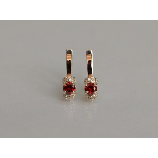 Срібні сережки з золотом (137с)