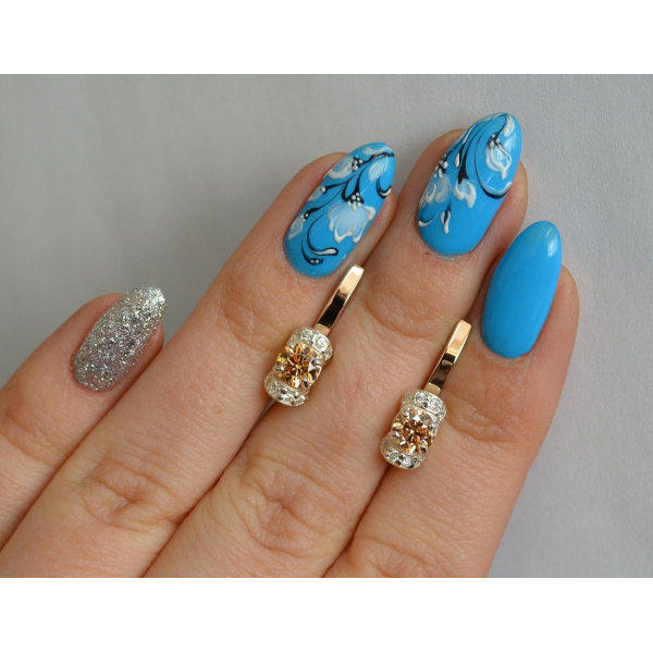 Срібні сережки з золотом (137с)