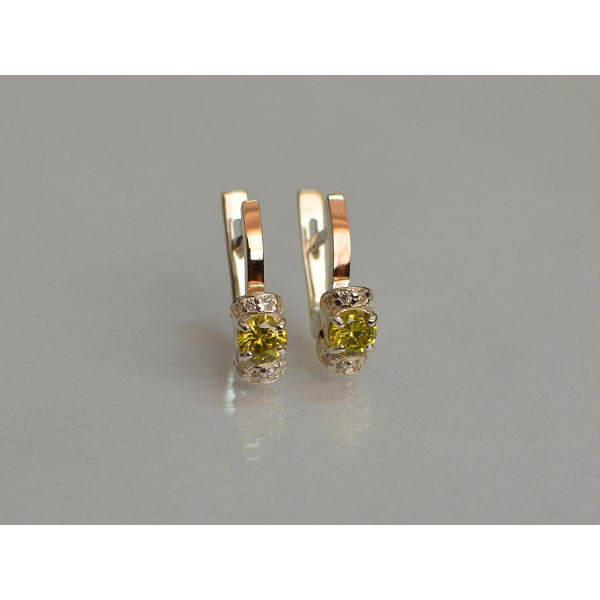 Срібні сережки з золотом (137с)