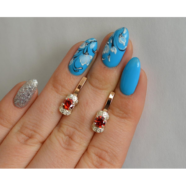 Срібні сережки з золотом (137с)