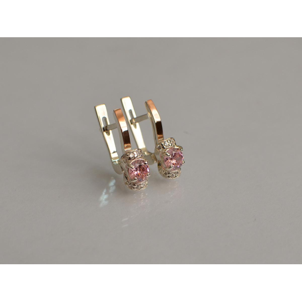 Срібні сережки з золотом (137с)