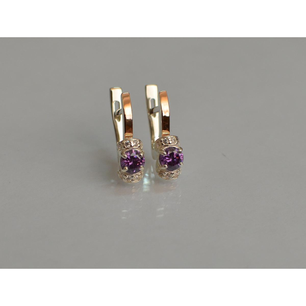 Срібні сережки з золотом (137с)