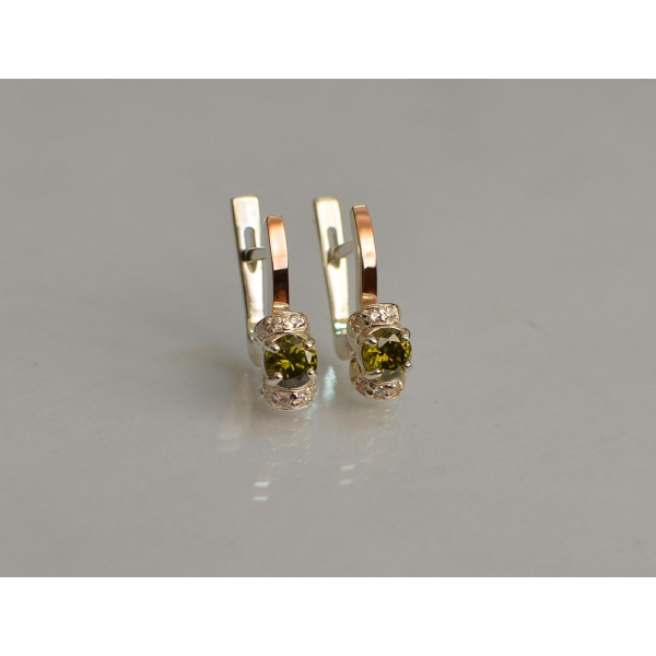 Срібні сережки з золотом (137с)