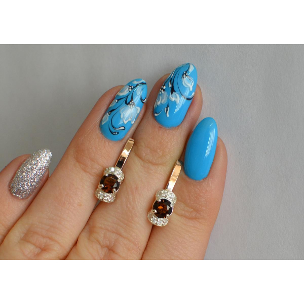 Срібні сережки з золотом (137с)