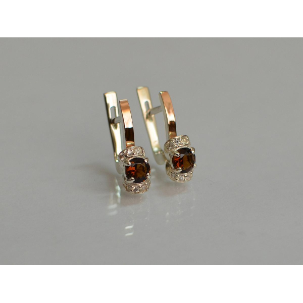 Срібні сережки з золотом (137с)