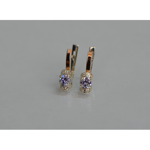 Срібні сережки з золотом (137с)